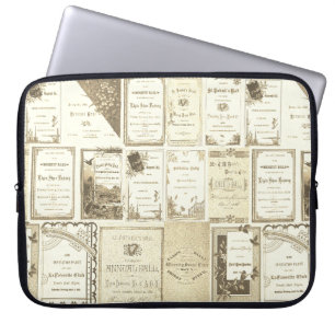 Elgin Illinois 1880's Sepia Club Einladungen Party Laptopschutzhülle