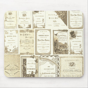 Elgin Illinois 1880's Sepia Club Einladungen Party Mousepad