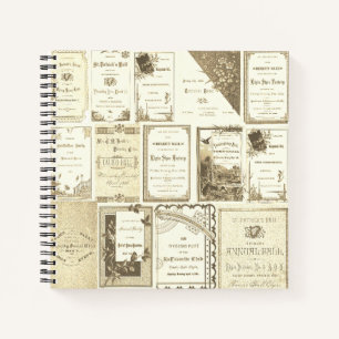 Elgin Illinois 1880's Sepia Club Einladungen Party Notizbuch