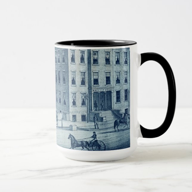 Elgin Illinois Waverly House Hotel 1871 Eisenbahn Tasse (Rechts)