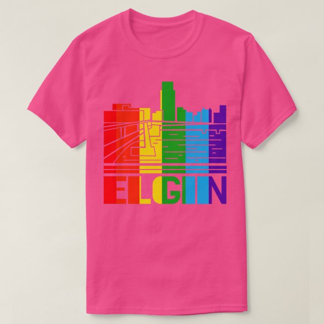 Elgin Pride Elgin LGBT-Geschenk LGBTQ Support-T-Sh T-Shirt (Design vorne)
