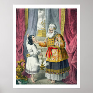 Eli, das Samuel betreffend die Vision, von fragt Poster