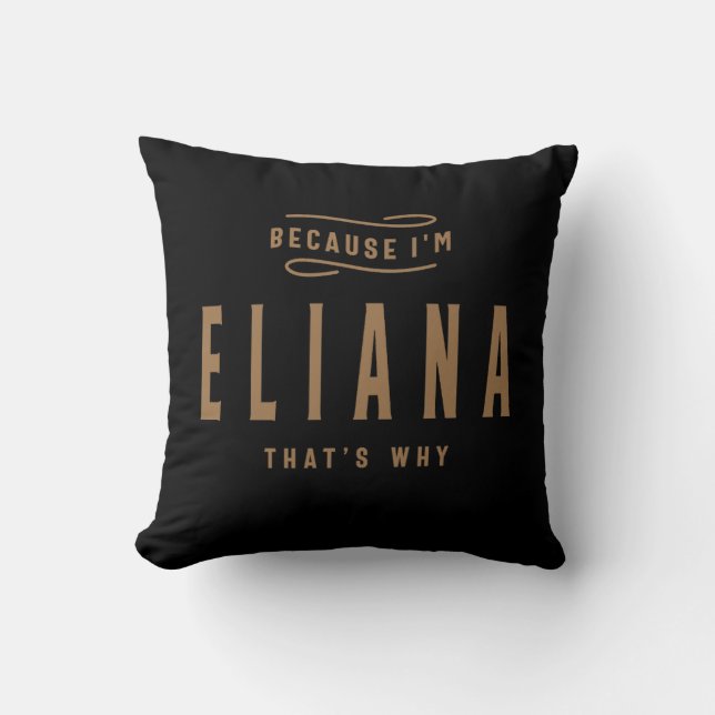 Eliana Name Personalisiert Geburtsname Eliana Kissen (Vorderseite)