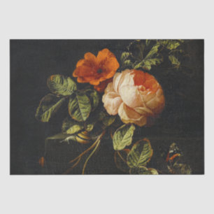 Elias van den Broeck, Still Life with Rose Tissu Seidenpapier