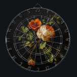 Elias van den Broeck, Stillleben mit Rose Dartscheibe<br><div class="desc">Vintages Stillleben mit Rose von Elias van den Broeck auf Schwarz. Dieses alte Meisterwerk Öl auf der Leinwand Malerei zeigt rote Rosen einen Schmetterling und eine Schnecke.</div>