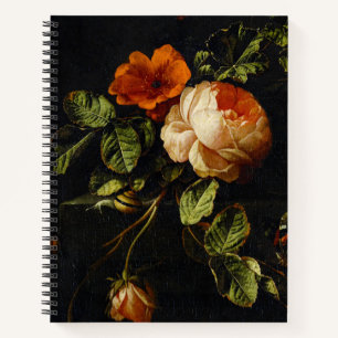 Elias van den Broeck, Stillleben mit Rose Notizbuch