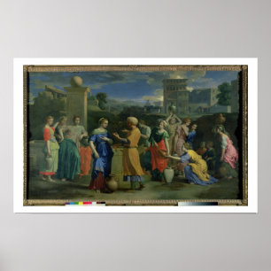 Eliezer und Rebecca am Brunnen, 1648 (Öl auf Canv Poster