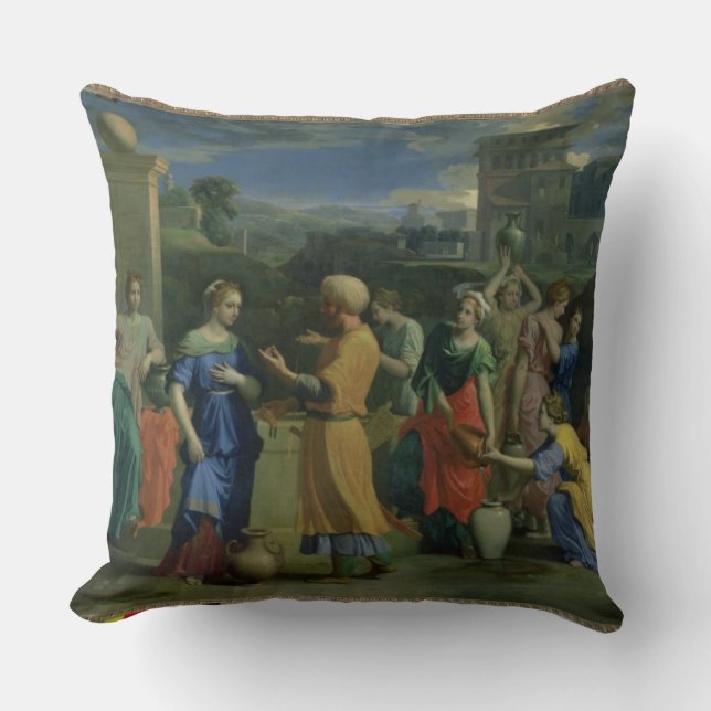 Eliezer und Rebecca an gut, 1648 (Öl auf canv Kissen (Vorderseite)