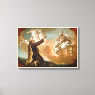Elija aufgenommen in einem Chariot des Feuers von Leinwanddruck