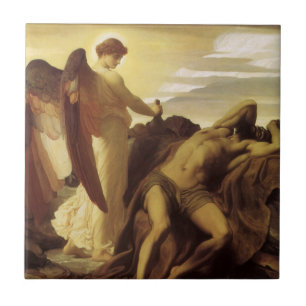 Elija in der Wildnis von Lord Frederic Leighton Fliese