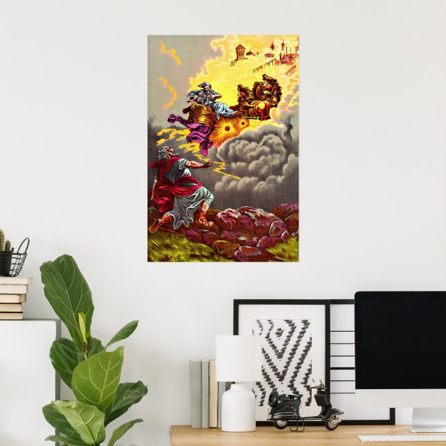 Elijah Ascends to Heaven Poster (Heimbüro)