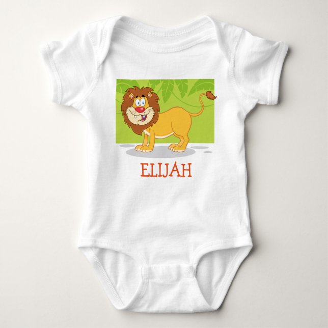 ELIJAH Baby Name Kleidungsstück Strampler (Vorderseite)