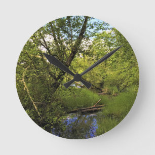 Elijah Bristow Staat Park, Dexter, Oregon Runde Wanduhr