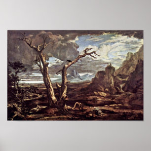Elijah in der Wüste von Washington Allston Poster