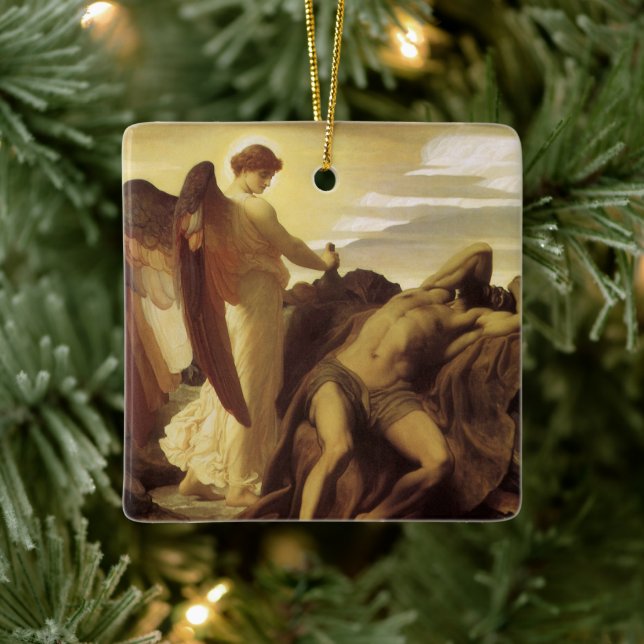 Elijah in Wilderness von Lord Frederic Leighton Keramikornament (Baum)