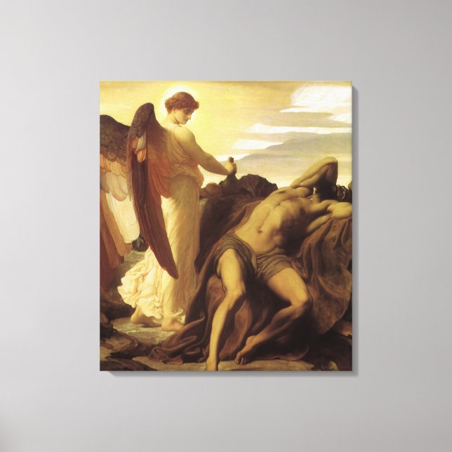 Elijah in Wilderness von Lord Frederic Leighton Leinwanddruck (Vorderseite)