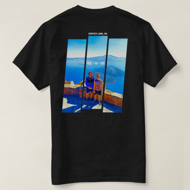 Elijahs Kratersee T-Shirt (Design Rückseite)