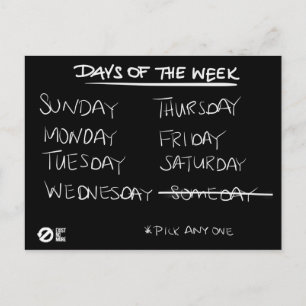 Eliminieren eines Tages Postkarte