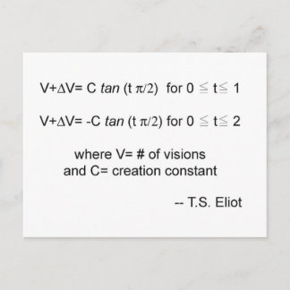 Eliot-Theorem-Postkarte Postkarte