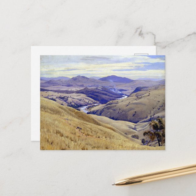 Elioth Gruner Weetangera, Canberra Postkarte (Vorderseite/Rückseite Beispiel)