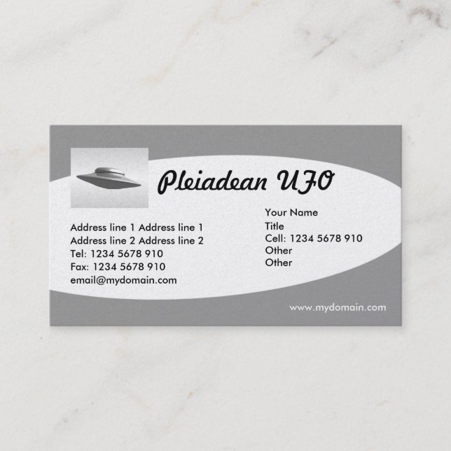 Eliptical Platinum - UFO Visitenkarte (Vorderseite)
