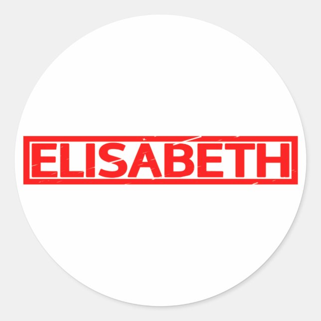 Elisabeth Briefmarke Runder Aufkleber (Vorderseite)
