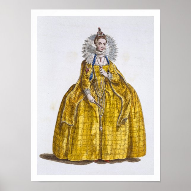 Elisabeth I (1530-1603) (farbige Gravur) Poster (Vorne)