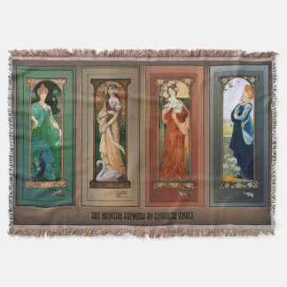 Élisabeth Sonrel Art Nouveau Maiden Bird Series Decke