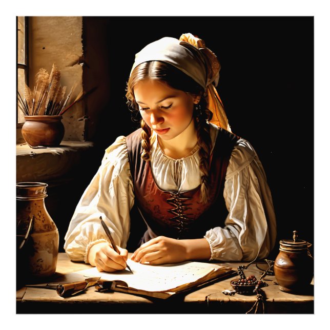"Elisabeth", "The Young Gelehrte" Fotodruck (Vorne)