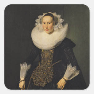 Elisabeth van der Om, 1628 Quadratischer Aufkleber
