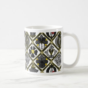 Elisabethanische Blackwork Fliese Kaffeetasse