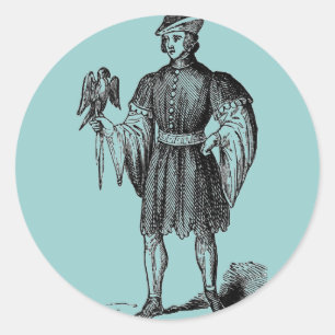 Elisabethanischer Kostüm-Aufkleber Runder Aufkleber
