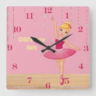 Elise Blonde Ballerina Horloge murale