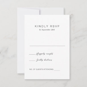 Elise Elegant Wedding RSVP Karte
