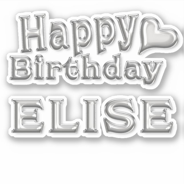Elise Happy Birthday Autocollants (Devant)