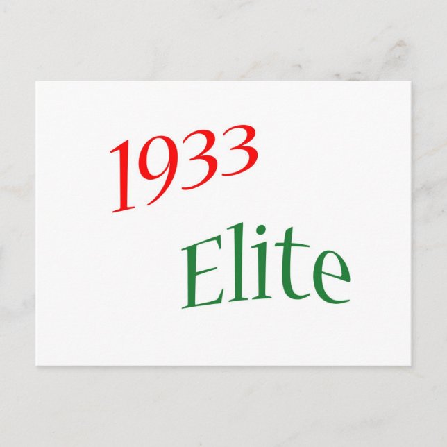 Elite 1933 postkarte (Vorderseite)