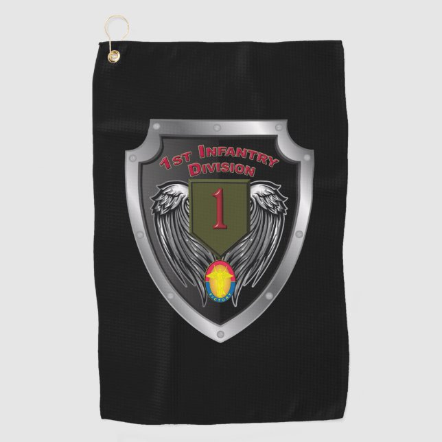 Elite 1. Infanterieabteilung "Big Red One" Golfhandtuch (Vorderseite)