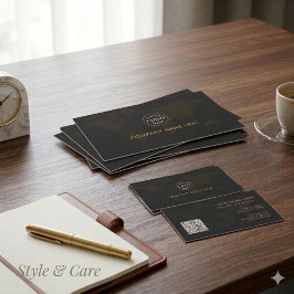 Elite Black Gold Corporate Identity Business Card Visitenkarte
