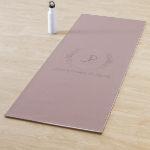 Elite Design Gold Look Monogram Fitness Template Yogamatte