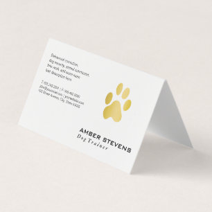 Elite Dog Trainer Golden Paw Visitenkarten