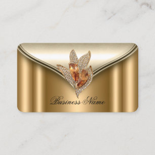Elite Elegante Bronze Braun Gold Schmuck Visitenkarte