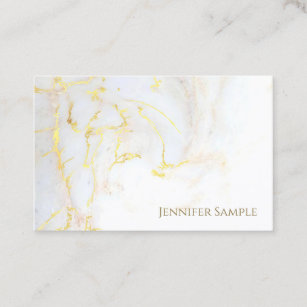 Elite Gold Marmor Schlicht Elegante Golden Modern  Visitenkarte