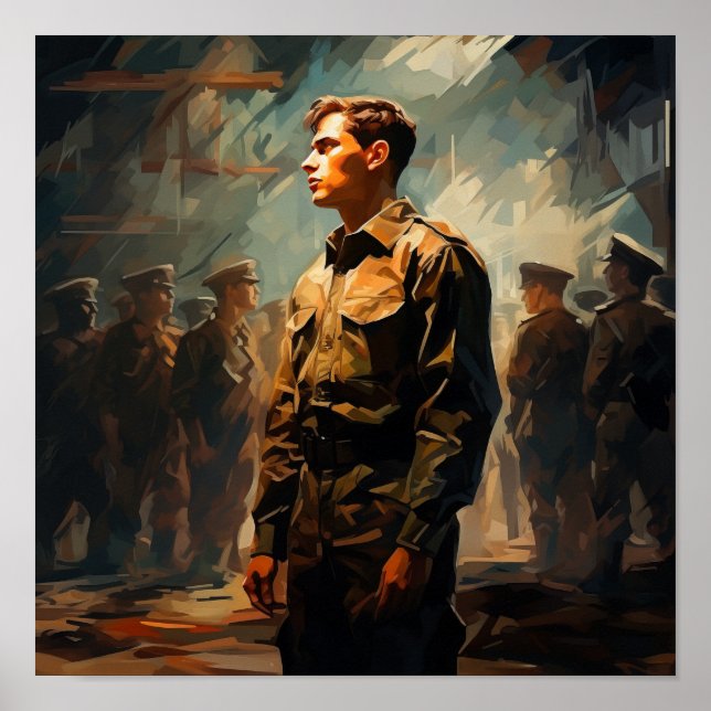 Elite Military Soldier Poster: Mut personifiziert Poster (Vorne)