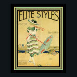Elite Styles Art Deco 1920 Cover 16x20 Poster<br><div class="desc">Nice,  Art Deco Beach Scene Cover für Elite Styles ca. 1920</div>