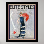 Elite Styles Art Deco 1924 Cover 16x20 Poster<br><div class="desc">Nostalgisch,  Roaring Twenties,  Elite Styles,  Art Deco Cover ca. Februar 1924 - 16 x 20</div>