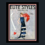 Elite Styles Art Deco 1924 Cover 16x20 Poster<br><div class="desc">Nostalgisch,  Roaring Twenties,  Elite Styles,  Art Deco Cover ca. Februar 1924 - 16 x 20</div>