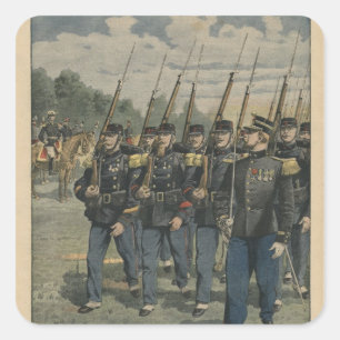 Elite-Truppen der französischen Armee Quadratischer Aufkleber