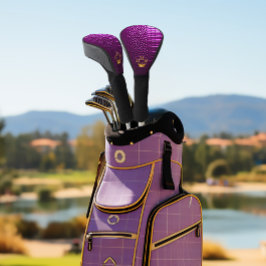 Elite Vivid Lila Imitate Krokodile Mit Monogramm Golf Headcover