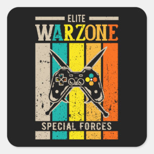 Elite Warzone Special Forces Gulag Gamer Geek Quadratischer Aufkleber