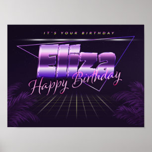 Eliza Vorname lila retro Pfingster Poster